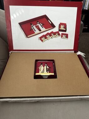 Christmas Serving Tray with Coasters